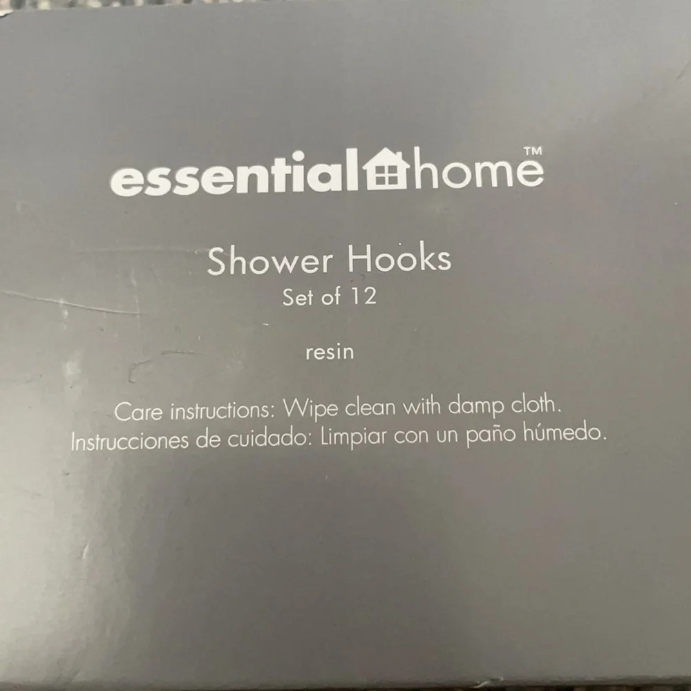 Essential Home Pineapple Print Shower Hooks Set of 12 🍍